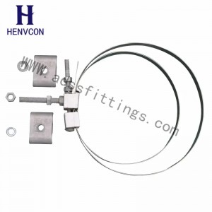 Overhead fiber optic cable fittings down lead clamp for towerpole1